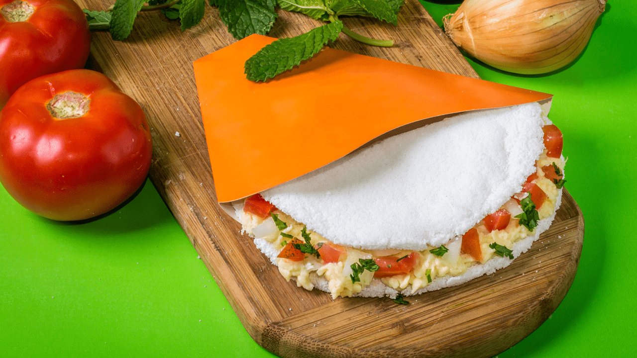 Tapioca de Queijo e Tomate